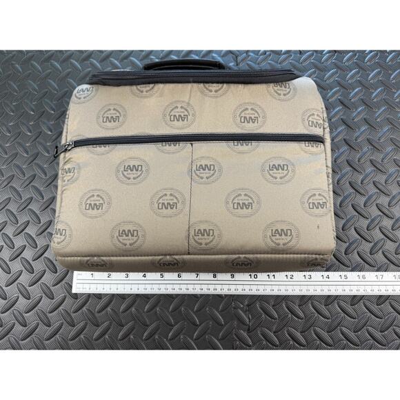 LAND Santa Fe Computer/Electronics Bag Leather Handle Rare Find 14" x 11.5" - Picture 4 of 7